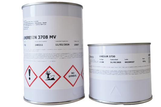 UNERESIN 3708 MV | Resina Epoxi colada alto espesor