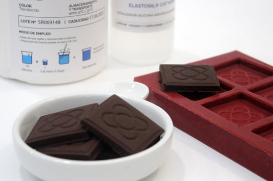 Taller MOLDE DE SILICONA ALIMENTARIA WACKER® | CHOCOLATES Baldosa Barcelona