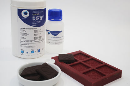 Taller MOLDE DE SILICONA ALIMENTARIA WACKER® | CHOCOLATES Baldosa Barcelona
